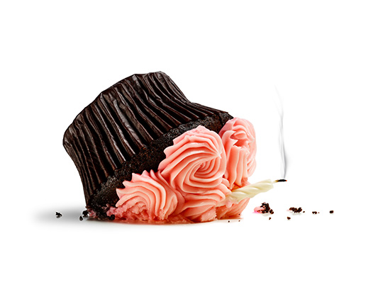 Dropped cupcake. Dropped cupcake.