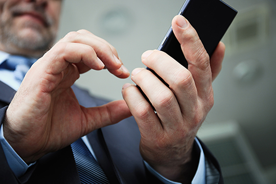 Man with smartphone.