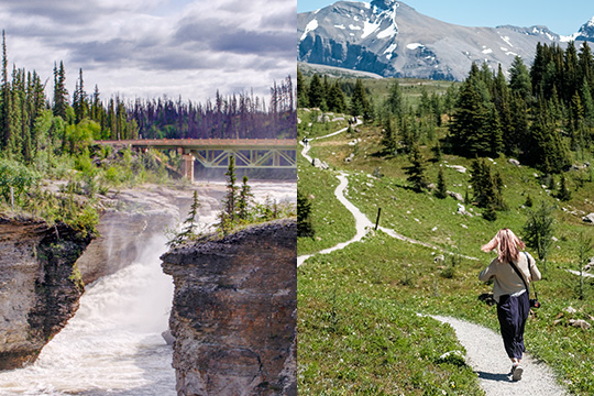 Vue partagée d'un ruisseau et d'une vallée Budget des Territoires du Nord-Ouest et de l'Alberta.