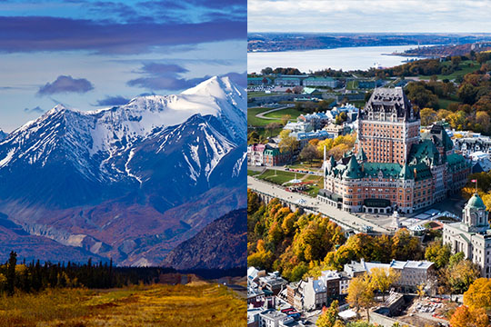 Yukon and Quebec scenery Budget 2020.