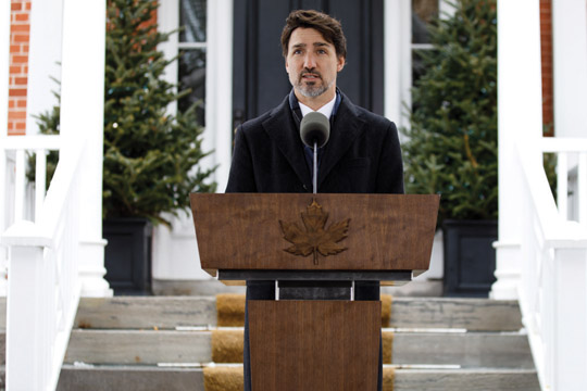 Le Premier Ministre Justin Trudeau.
