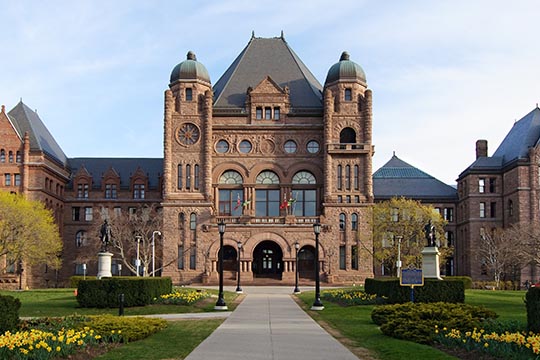 Ontario Legislative Building in central Toronto, Ontario