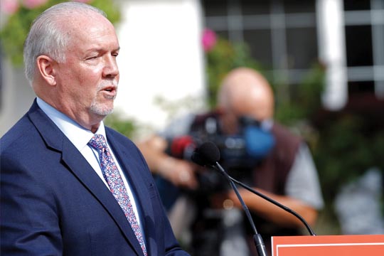 John Horgan, Premier ministre de la Colombie-Britannique.