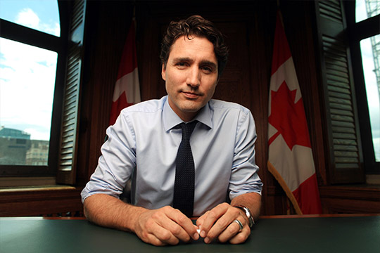 Le chef du Parti Libéral Justin Trudeau.