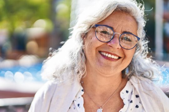 Smiling adult woman.