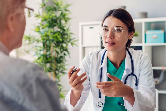Where can I learn more about the PSHCP? Doctor and adult patient in conversation.