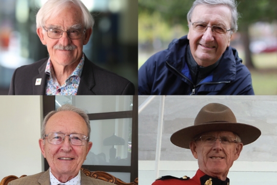 Clockwise from top left: Former Federal Retirees president Jean-Guy Soulière (Photo: Dave Chan)