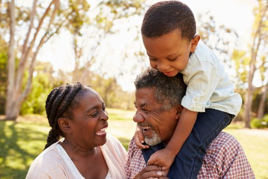 Grandparents with grandson.