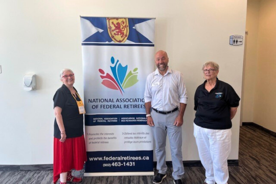 Cathy Lively, MP Andy Fillmore and Brenda Allard.