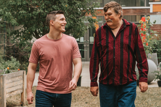 There’s a movement afoot to create intergenerational communion. Chandler Blokland and John Regier.