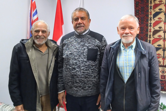 Mohni Khanna, MP Sukh Dhaliwal, Ian Spence. Mohni Khanna, MP Sukh Dhaliwal, Ian Spence.