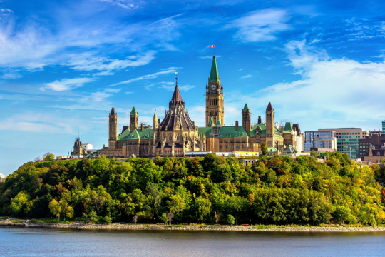 Colline du Parlement à Ottawa.
