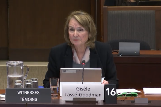 Gisèle Tassé-Goodman, qui est la présidente du conseil d’administration de Retraités fédéraux, a comparu devant le Comité permanent de la condition féminine de la Chambre des communes.