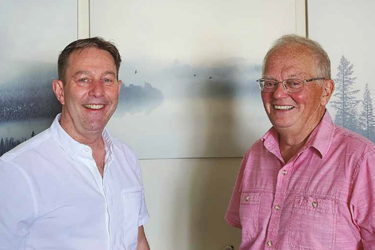 Advocacy in action Colchester-East Hants branch president Mike Devine, right, met with Cumberland-Colchester MP Stephen Ellis.