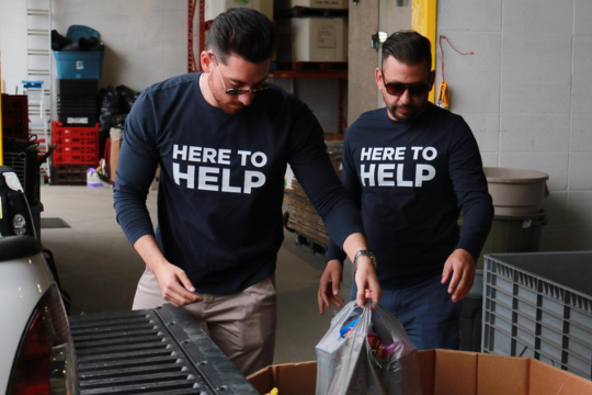 Food bank volunteers.