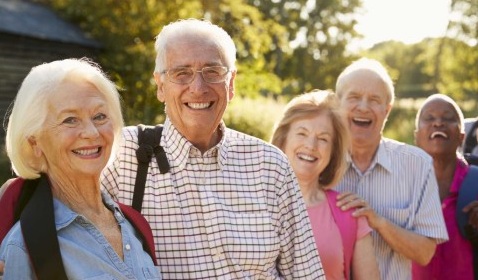Group of smiling seniors.