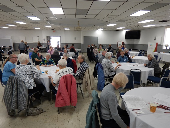 Members waiting for meeting to begin