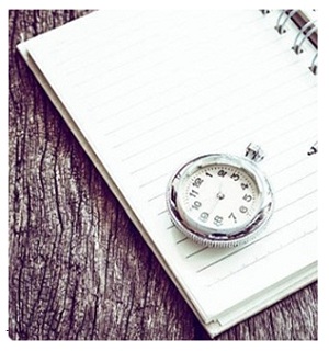 Notebook and stopwatch.