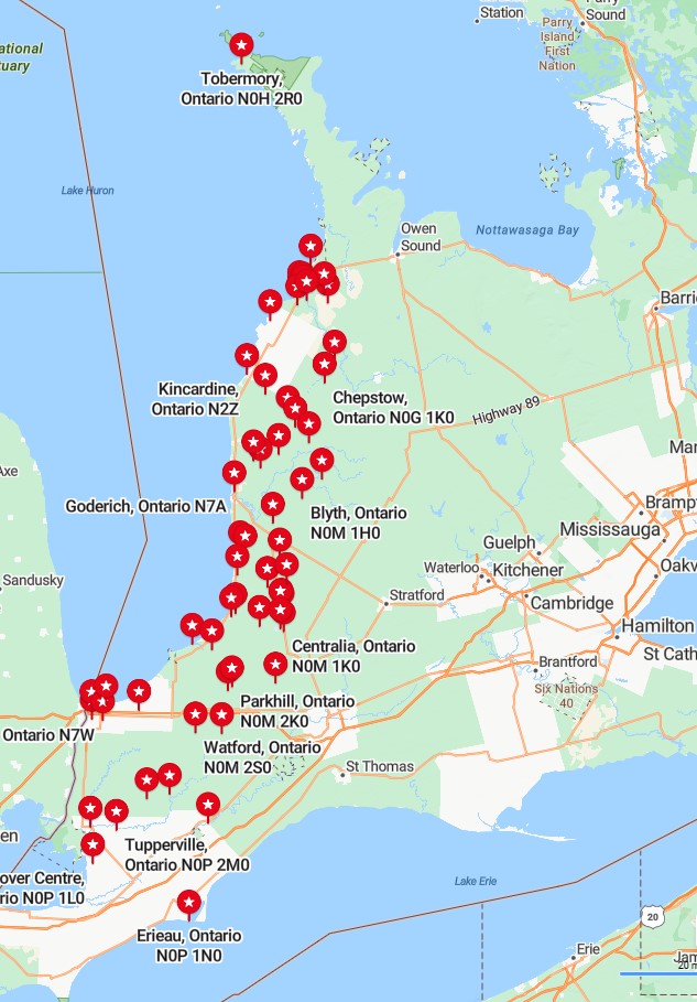 Bluewater Branch Membership locations