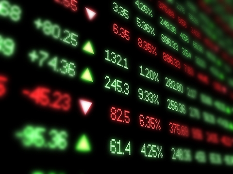 Le ticker boursier. Le ticker boursier.
