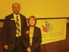 Irene Mathyssen  of the New Democratic Party and Branch President Gerry Filek