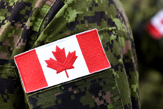 Canadian solder in camouflage. 
